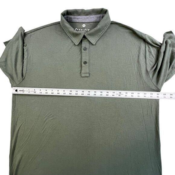 Free Fly Polo Shirt Mens XXL Green Performance Bamboo Short Sleeve Casual - Picture 8 of 9